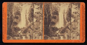 Piwyac, or the Vernal Fall at Low Water, 300 Feet, Yosemite Valley, Mariposa County, California by Carleton E. Watkins